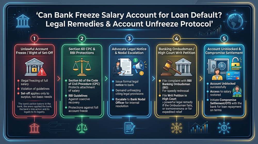 Can Bank Freeze Salary Account for Loan Default Legal Remedies and Unfreezing Roadmap