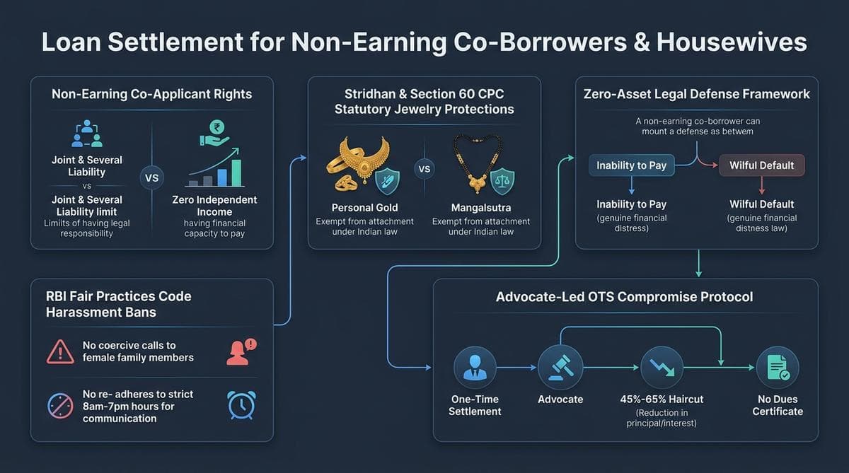 Loan Settlement for Non-Earning Co-Borrowers and Housewives Legal Architecture