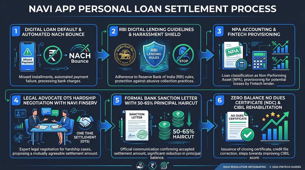 Navi App Personal Loan Settlement Process, NACH Bounce Defense, and OTS Haircut Blueprint