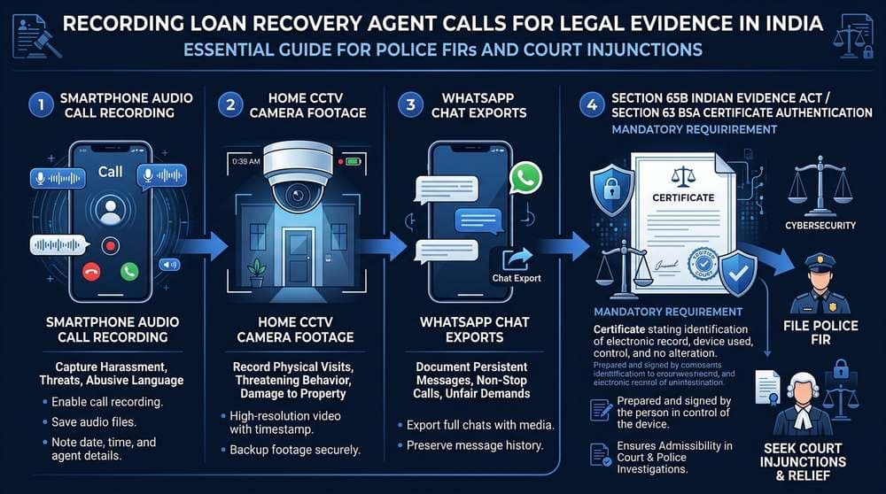 Recording Recovery Agent Calls for Legal Evidence Infographic