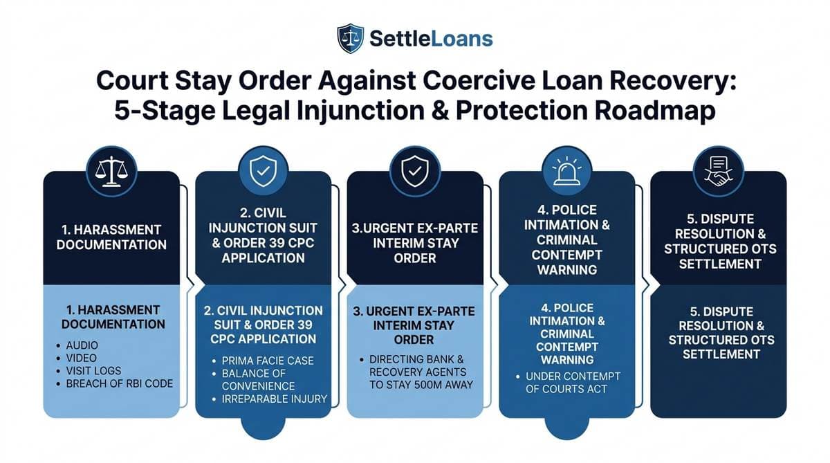 Court Stay Order Against Coercive Loan Recovery 5-Stage Legal Injunction and Protection Roadmap