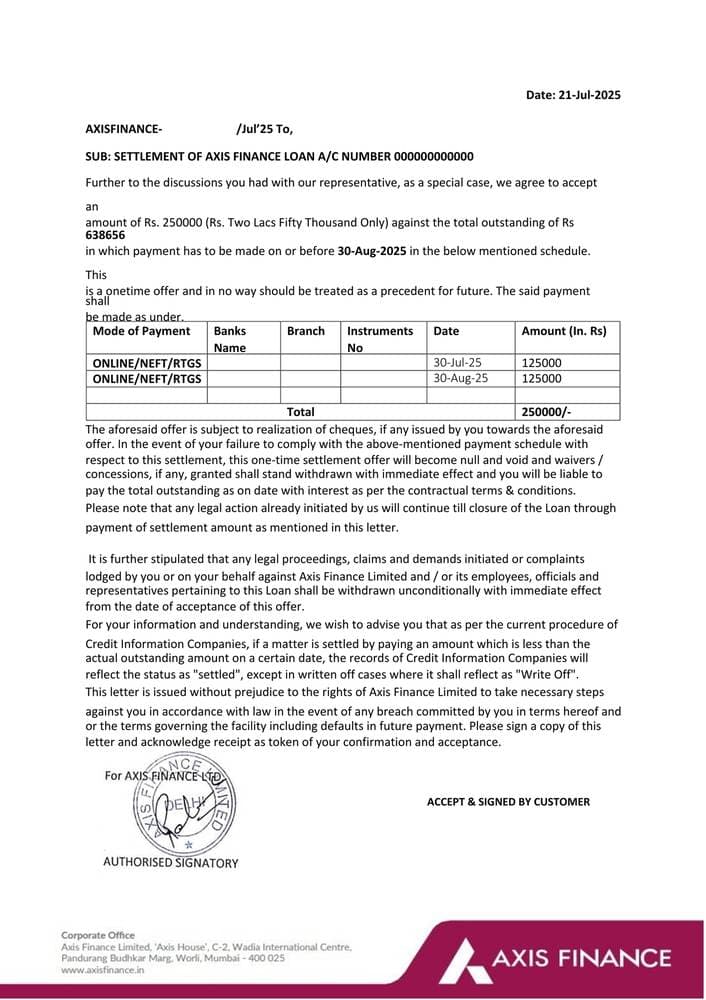 Settlement Letter 12