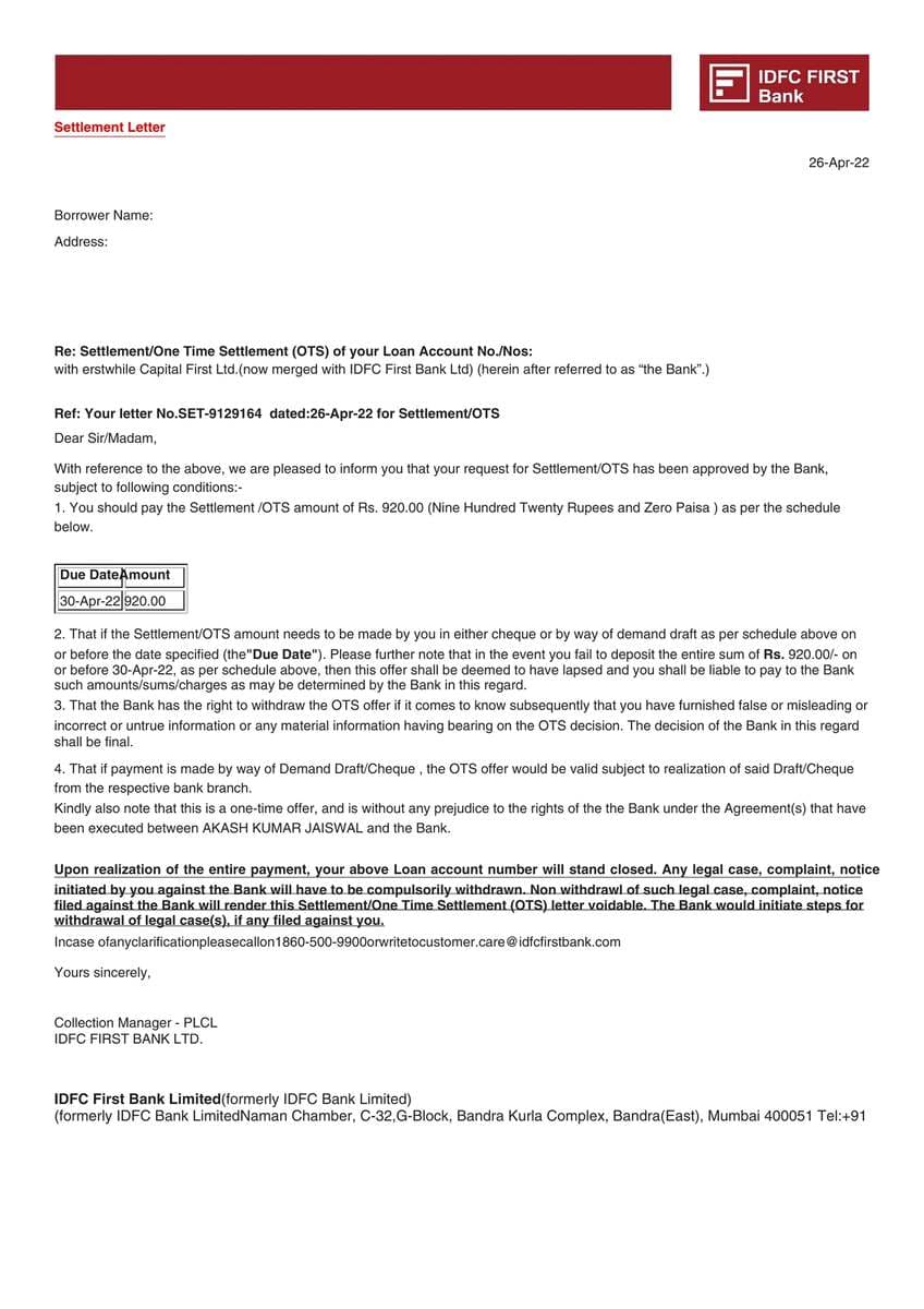 Settlement Letter 6