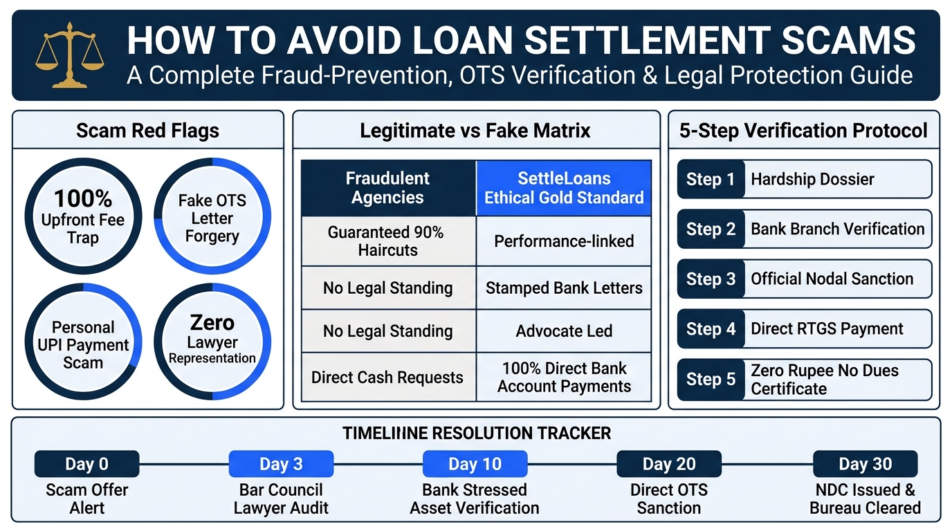 How to Avoid Loan Settlement Scams Summary Infographic