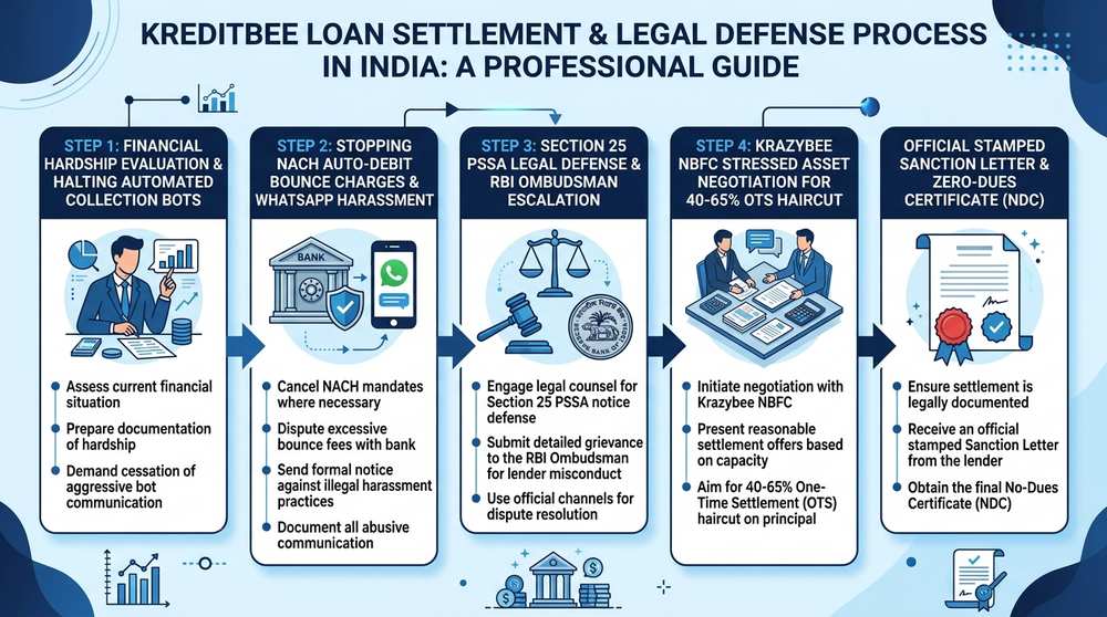 KreditBee Loan Settlement Process, NACH Bounce Defense, and OTS Haircut Guide