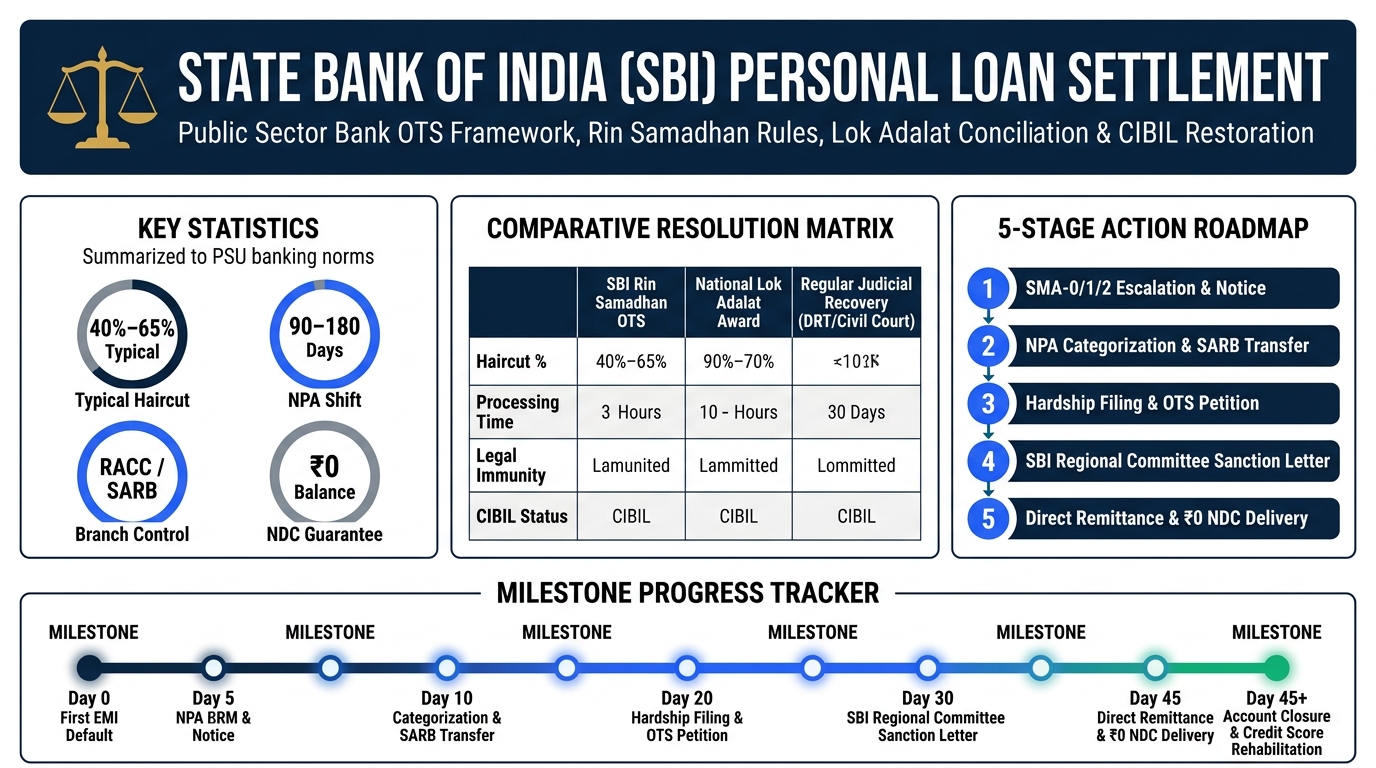 State Bank of India SBI Personal Loan Settlement Summary Infographic