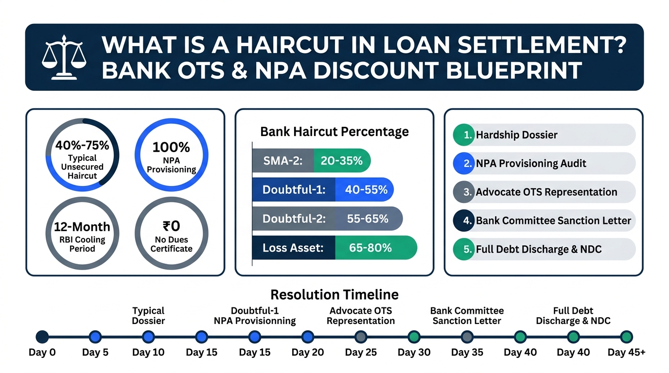 What Is Haircut in Loan Settlement Summary Infographic